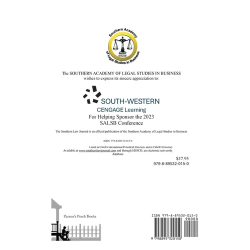 Southern Law Journal, Fall 2024 - Paperback