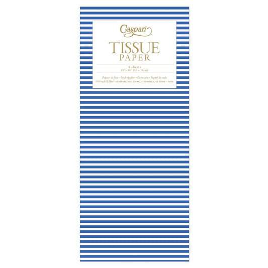 Mini Stripe Tissue Paper in Blue
