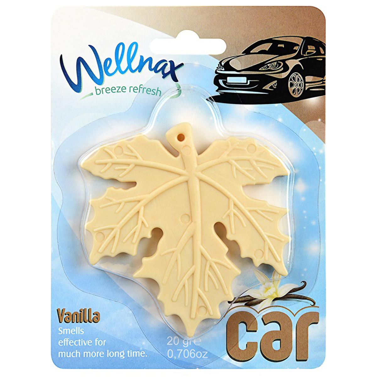Wellnax Vanilla Leaf Car Air Freshener: Long Lasting Silicone Auto Scent for Odor Elimination