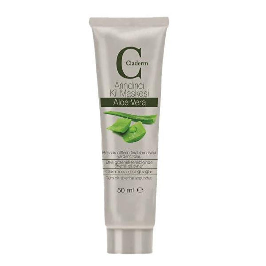 Claderm Aloe Vera Face Mask 50ml - Soothe & Nourish with Natural Aloe Vera Extract, Anti-Aging & Acne Treatment