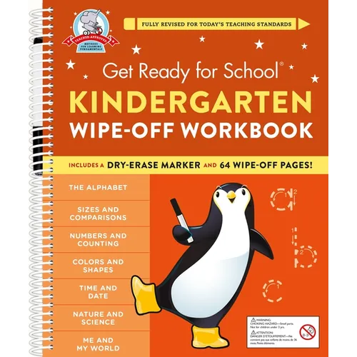 Get Ready for School: Kindergarten Wipe-Off Workbook - Spiral