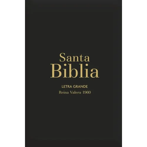 Biblia Rvr 1960 Letra Súper Gigante Cuero Genuino Negro Con Índice (Bible Rvr 1960 Super Giant Print Genuine Leather Black (Spanish Edition) - Leather