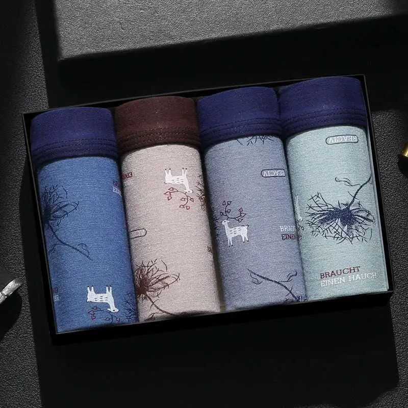 Ice Silk Modal Men’s Boxer Briefs 4 Pack