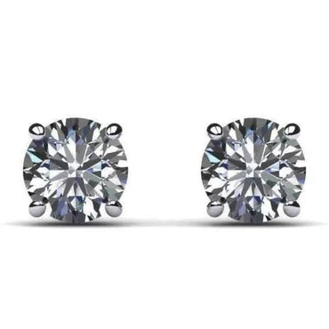 IGI Diamond Engagement Earrings VS1 D Round 4.34 Carat Lab Created Eye Clean