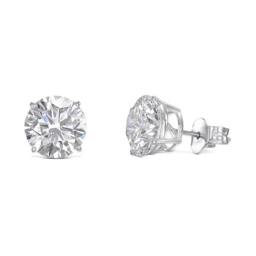 IGI Diamond Engagement Earrings VVS2 E Round 7.54 Ctw Lab Created