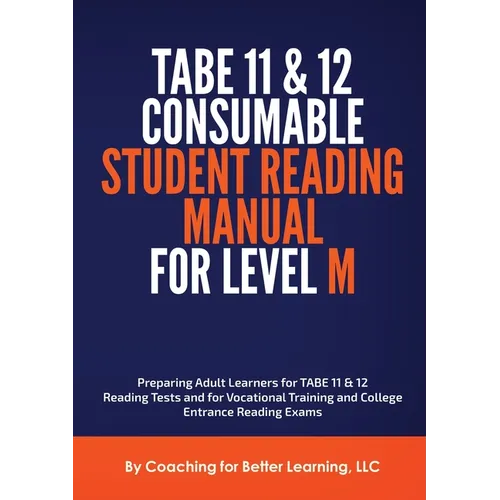 TABE 11 and 12 Consumable Student Reading Manual for Level M - Paperback