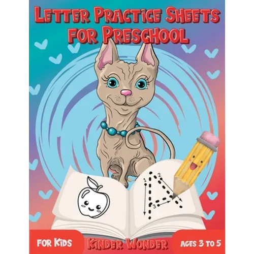 Letter Practice Sheets for Preschool for Kids Ages 3 to 5: Learning Workbook Letter and Number Tracing for Kindergarten with Cute Dog Design - Paperback