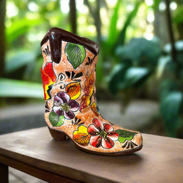 Colorful Boot Planter | Handmade Talavera Pot