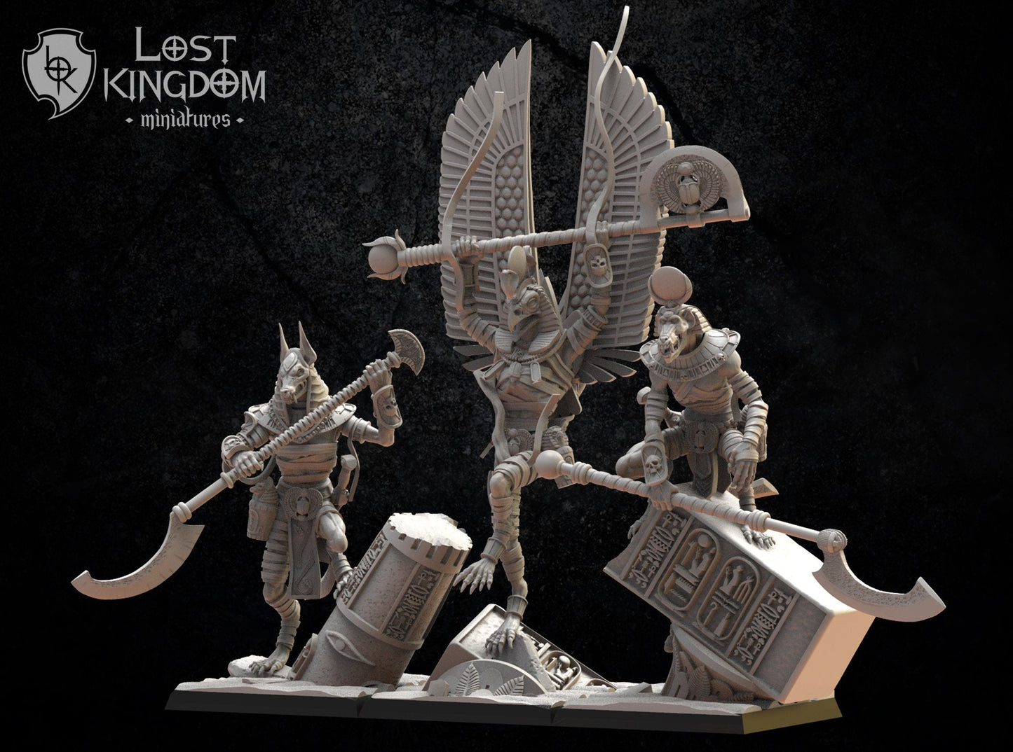 3d Printed Canoptek Guard x3 by Lost Kingdom Miniatures
