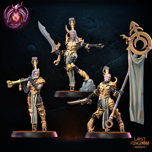 3d Printed Depravation Command Group by Lost Kingdom Miniatures