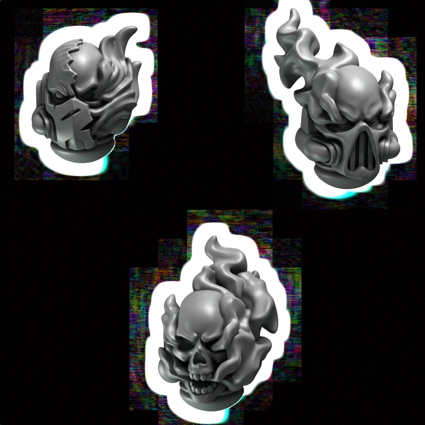 3d Printed Cursed Company Helmets x12 by Greytide Studio