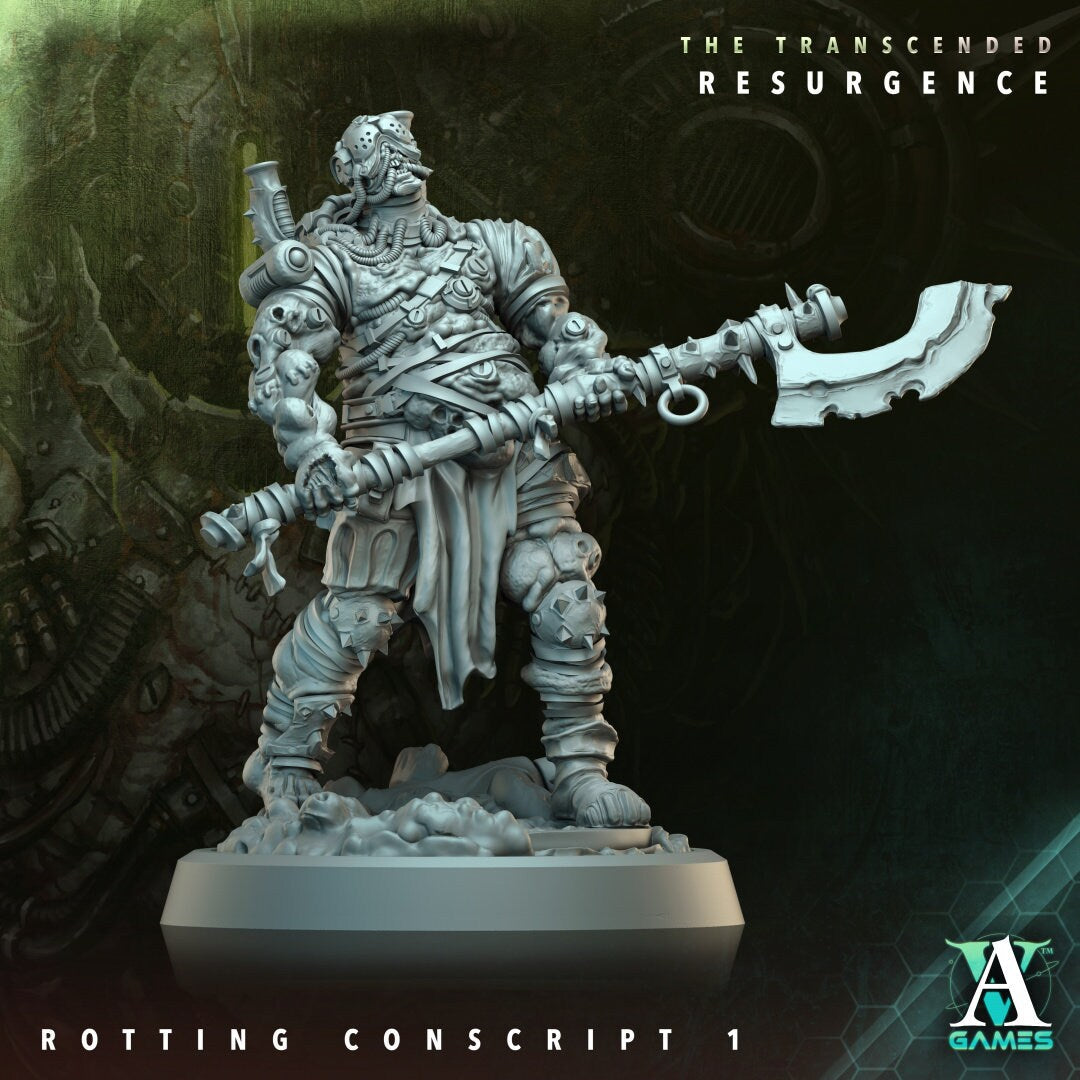 3D Printed Rotting Conscript by Archvillain Games