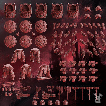 3d Printed Crimson Wings Destroyer Squad by DakkaDakka Miniatures