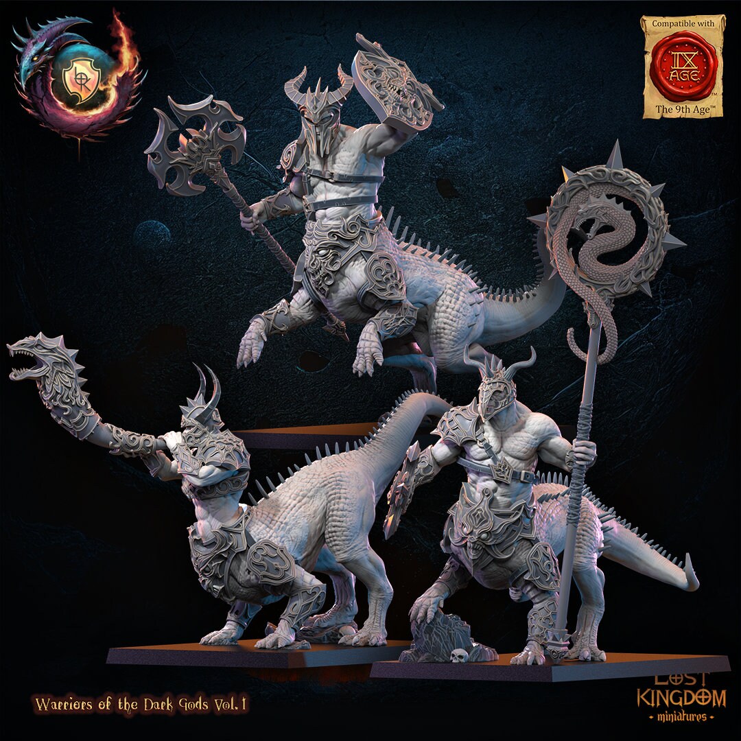 3D Printed Feldrak Command Group by Lost Kingdom Miniatures