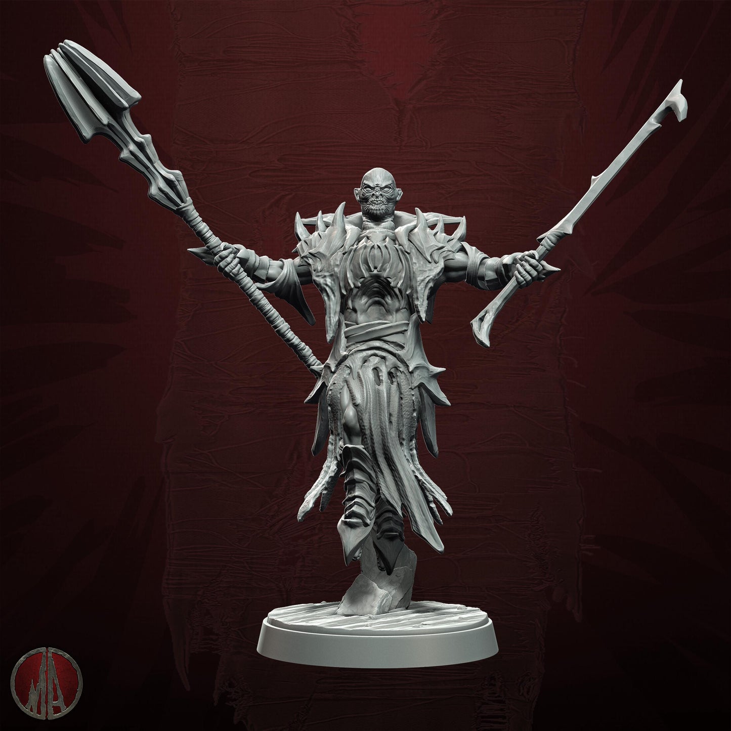 3D printed Orc Warmaster by Monolith Arts