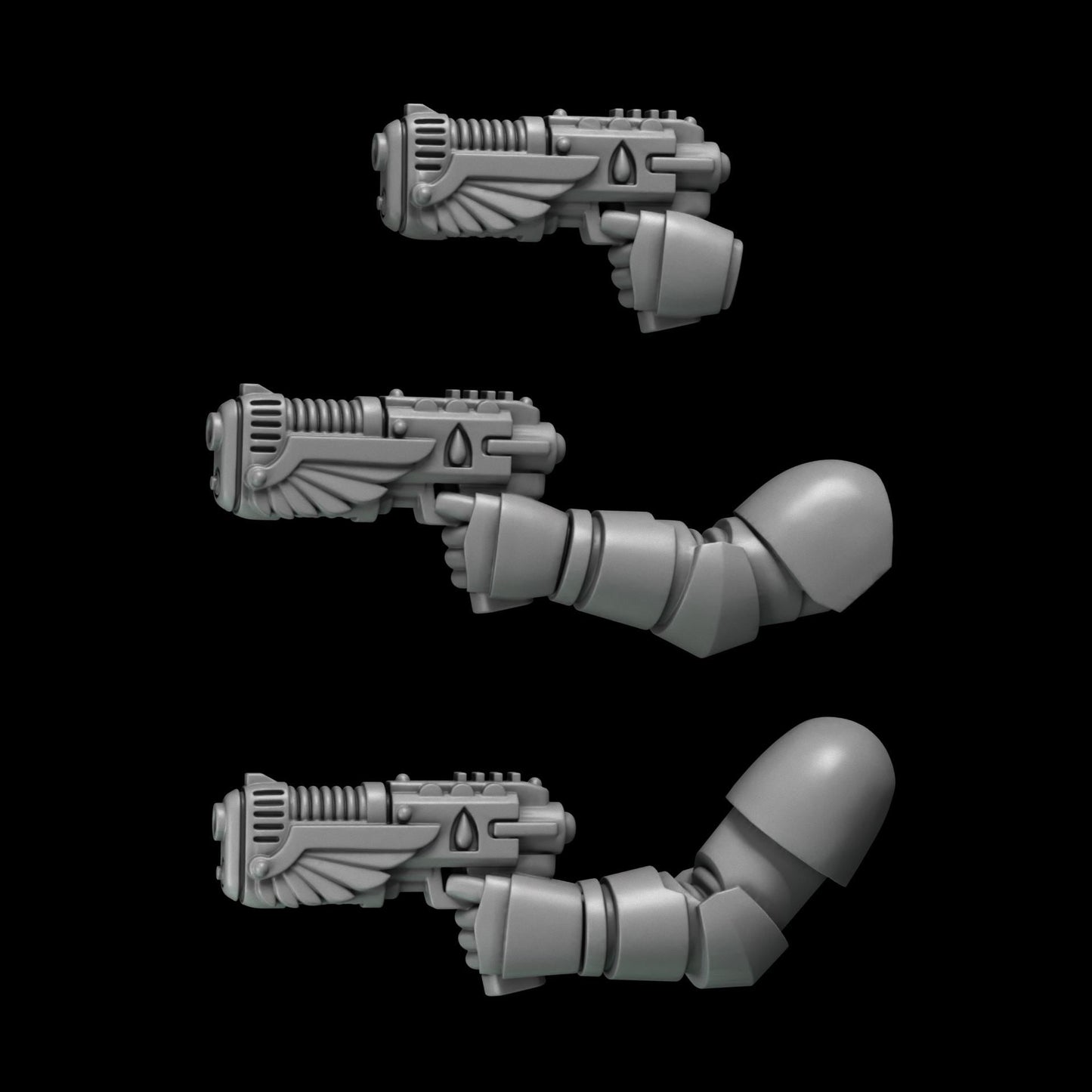 3d Printed Crimson Lords Plasma Guns by Greytide Studio