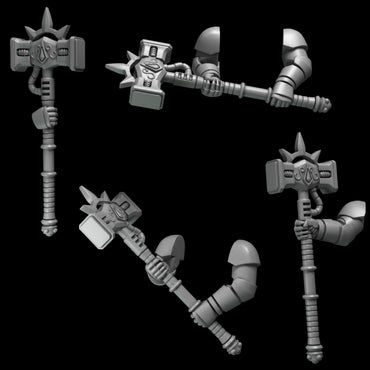 3d Printed Crimson Lords 2 Handed Hammer Set by Greytide Studio