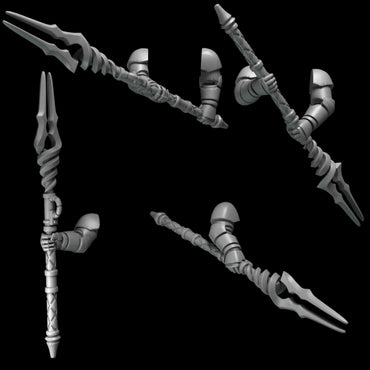3d Printed Crimson Lords 2 Handed Spear Set by Greytide Studio