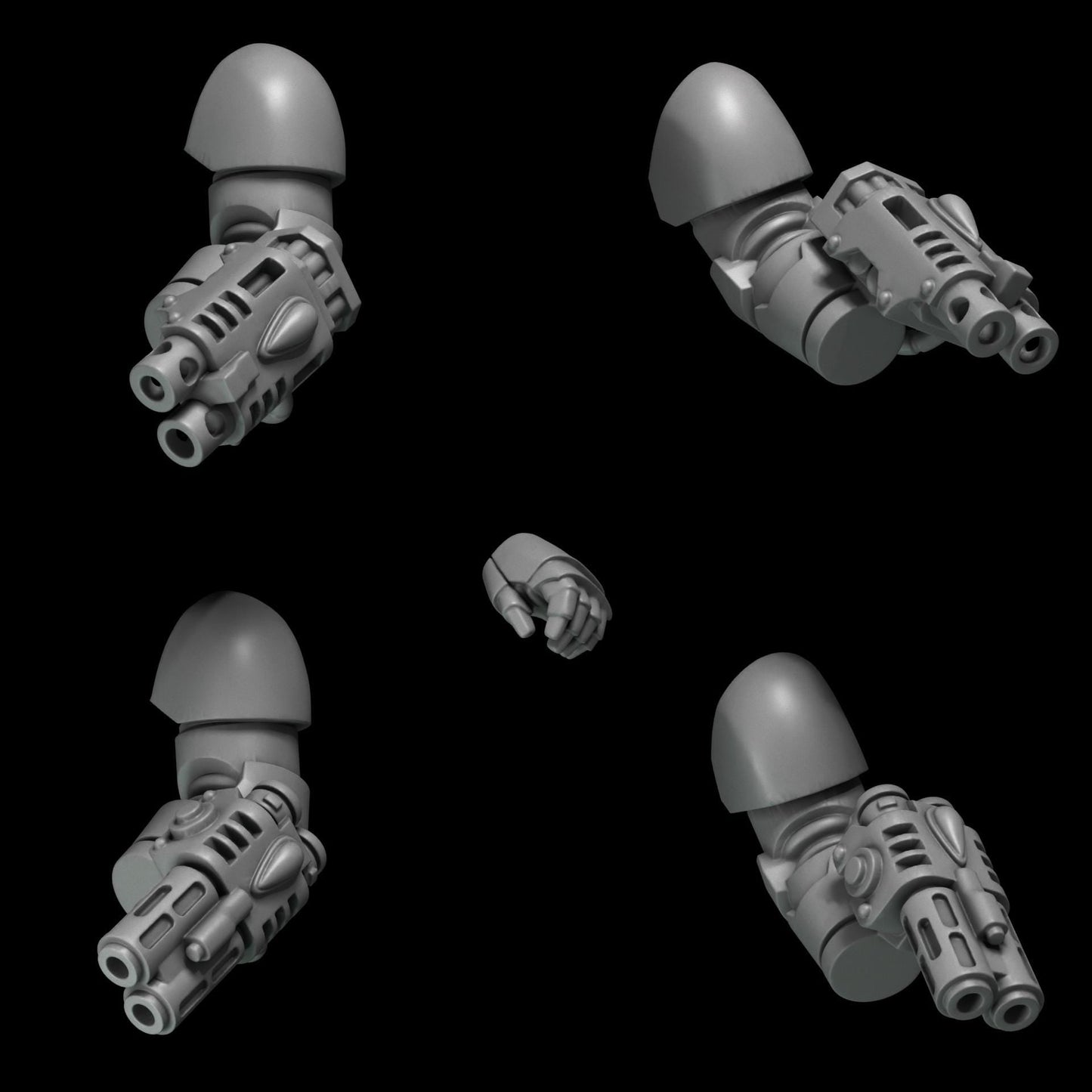 3d Printed Crimson Lords Wristguns by Greytide Studio