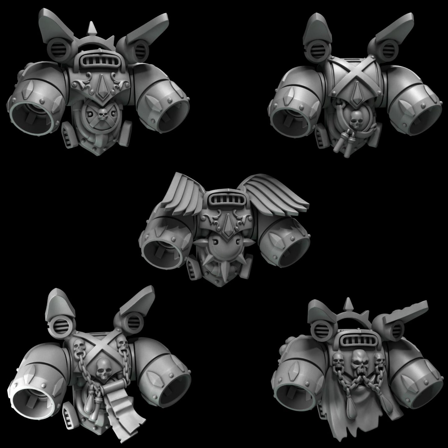 3d Printed Crimson Lords Jetpack Set #2 by Greytide Studio