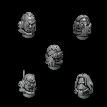 3d Printed Crimson Lords Tactical Heads x10 by Greytide Studio