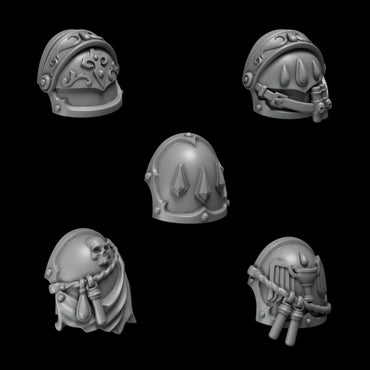 3d Printed Crimson Lords Tactical Shoulderpads #4 x10 by Greytide Studio