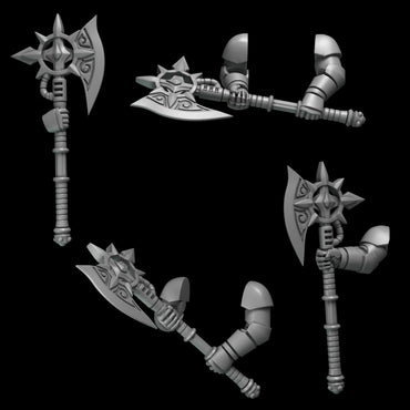 3d Printed Crimson Lords 2 Handed Axe Set by Greytide Studio