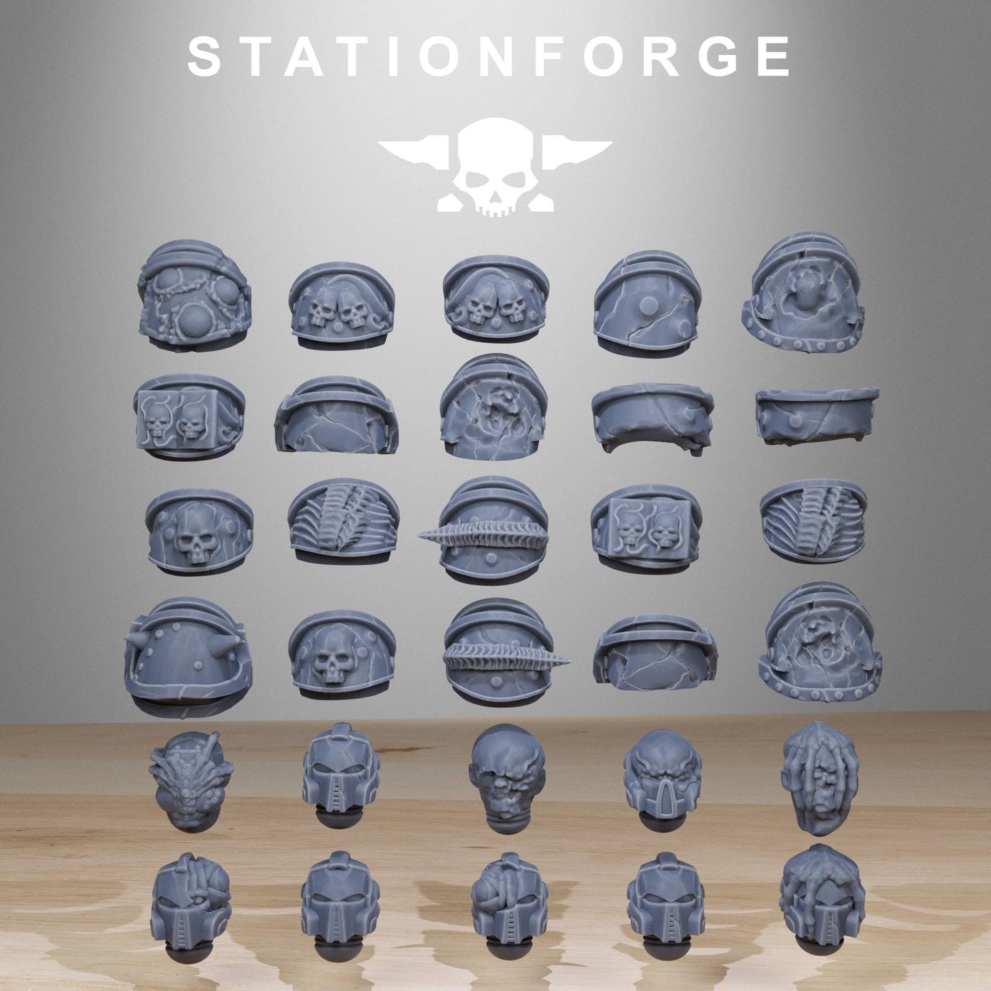 3D Printed Corrupted Socratis Infantry by StationForge Miniatures