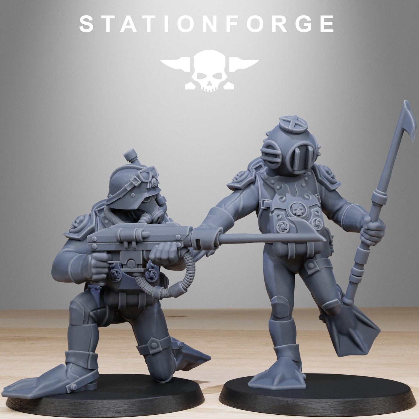 3D Printed GrimGuard Combat Divers by StationForge Miniatures