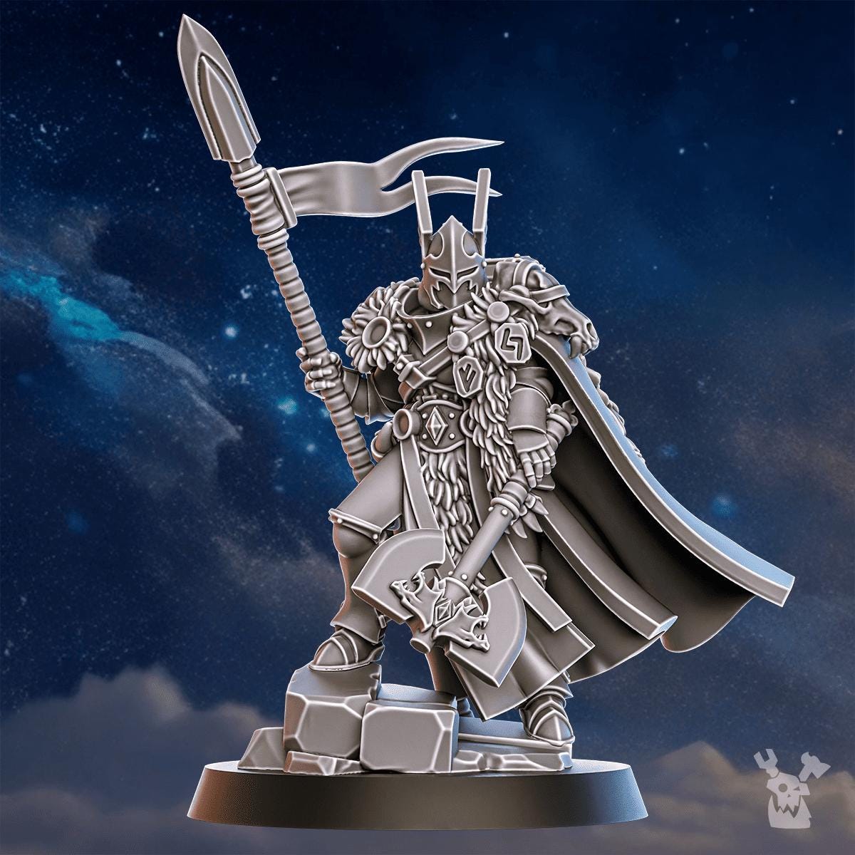 3d Printed Tribe Warmaster Elza by DakkaDakka Miniatures