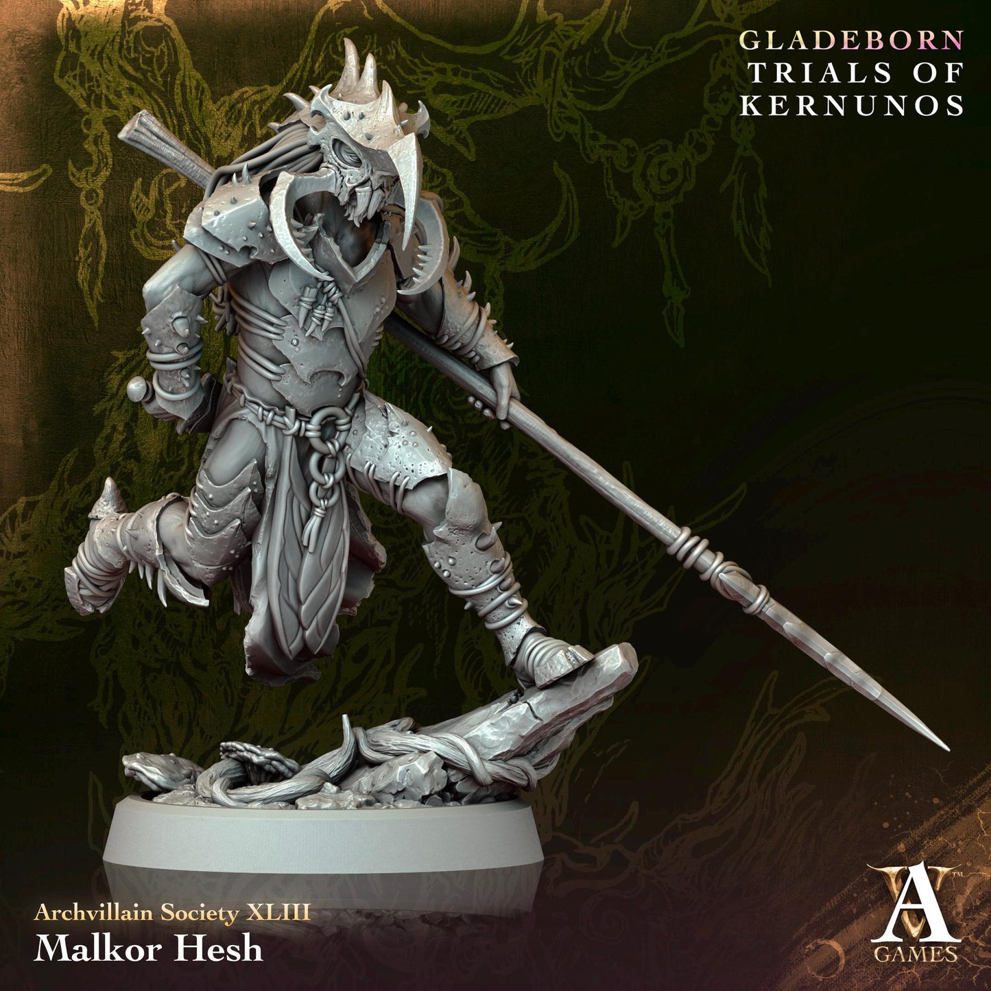 3D Printed Malkor Hesh by Archvillain Games