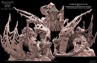 3D Printed Gorvak Bonecalled on Abyssal Wyrm by Avatars of War