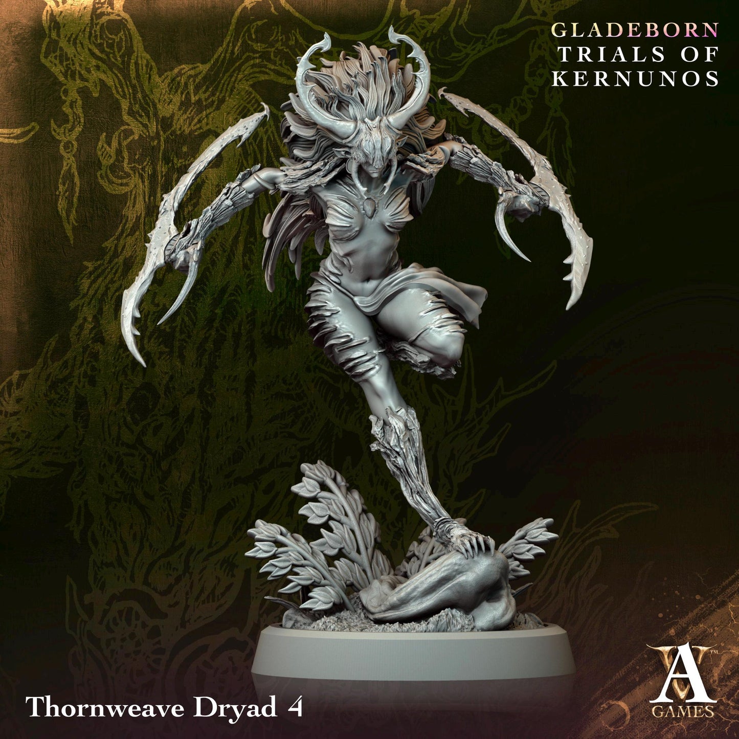3D Printed Thornweave Dryads by Archvillain Games