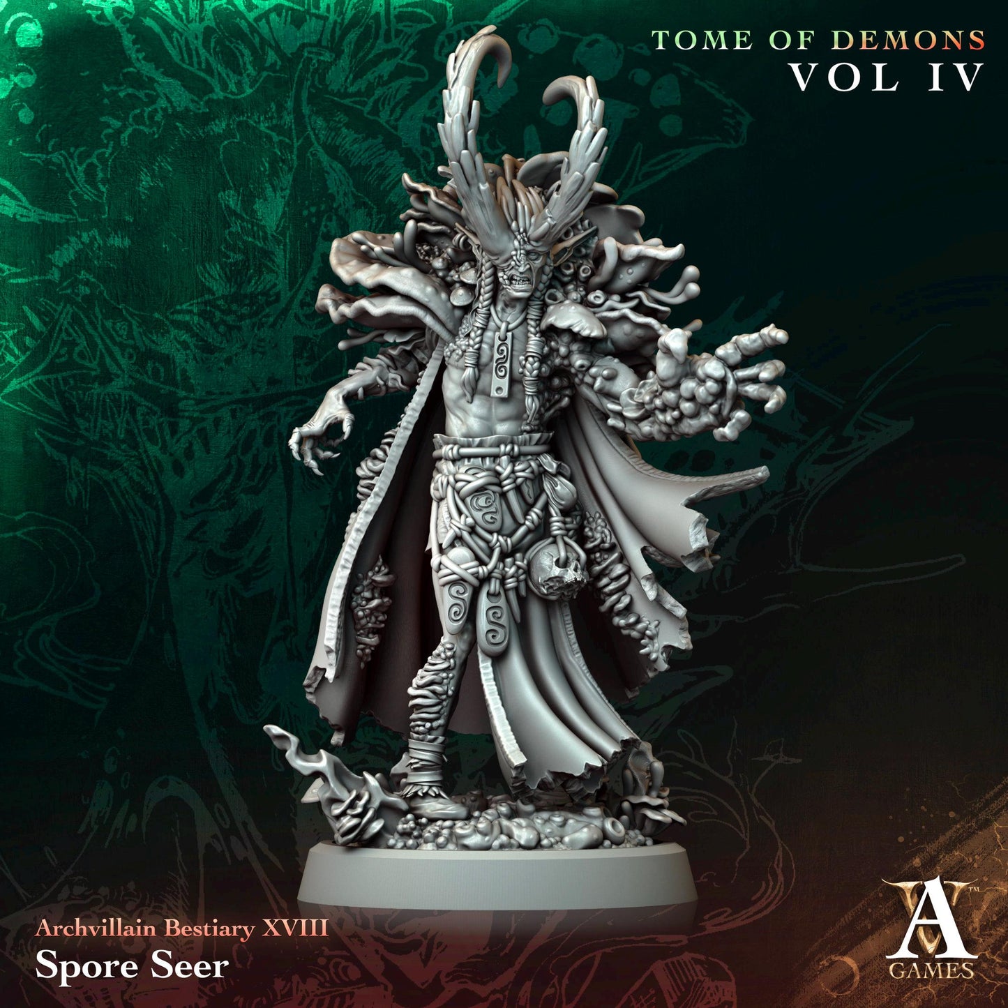 3D Printed Spore Seer by Archvillain Games