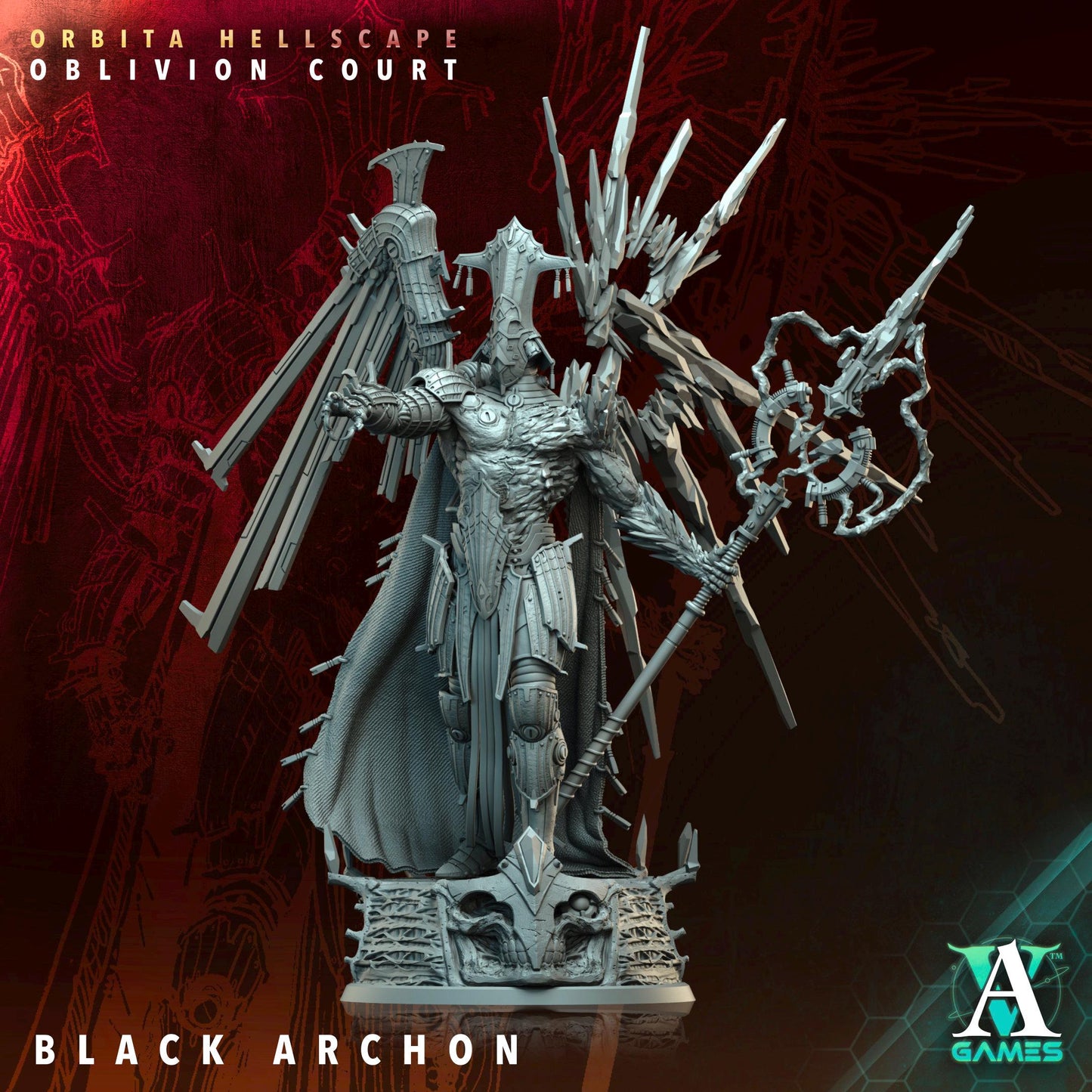 3D Printed The Black Archon by Archvillain Games