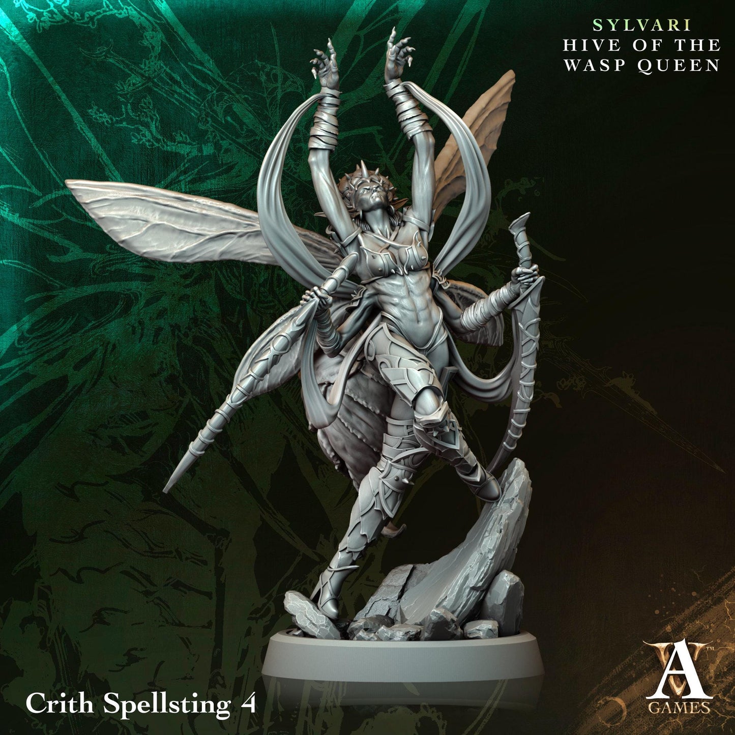 3D Printed Crith Spellsting by Archvillain Games