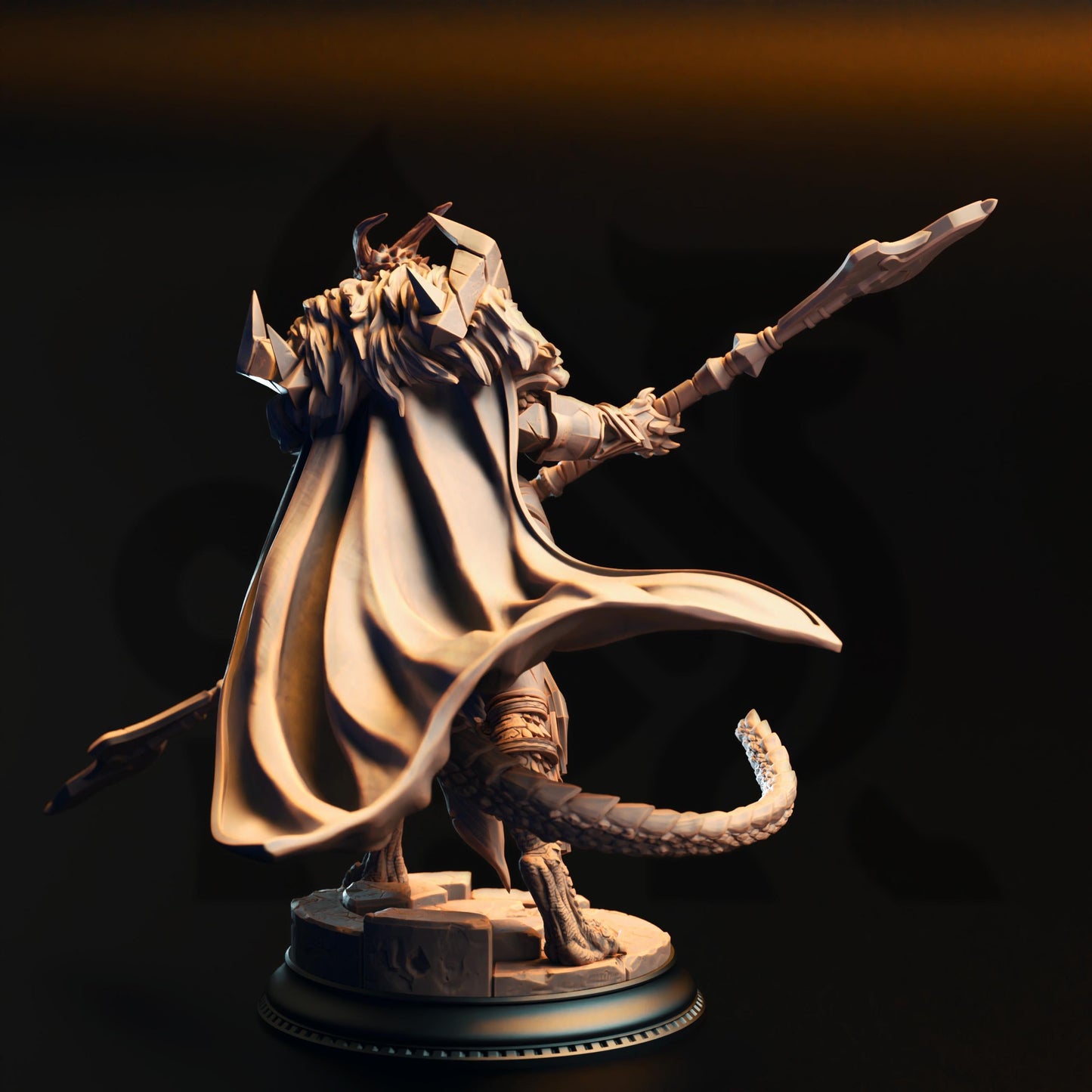 3D Printed Silver Dragonborn Paladin by DM Stash
