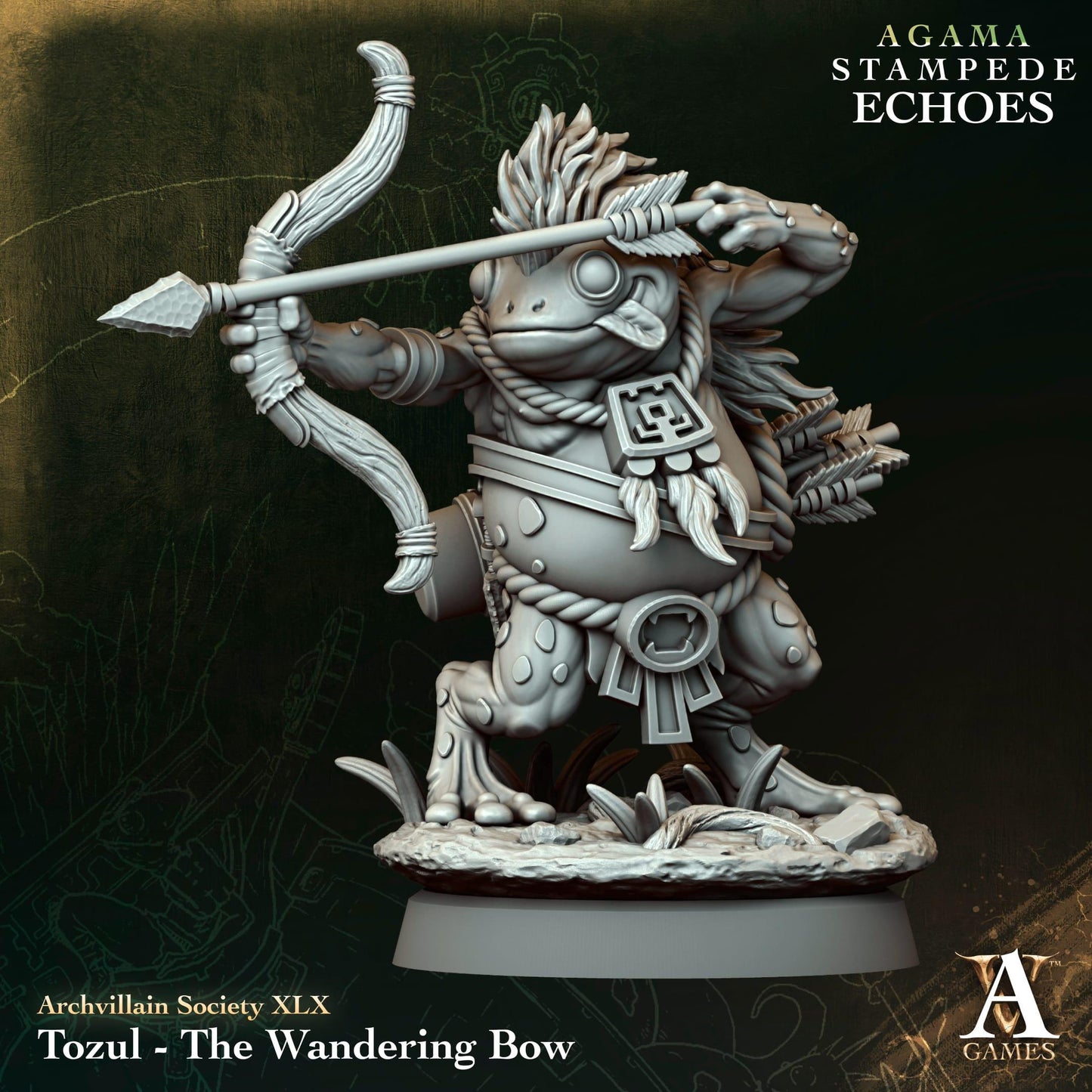3D Printed Tozul the Wandering Bow by Archvillain Games