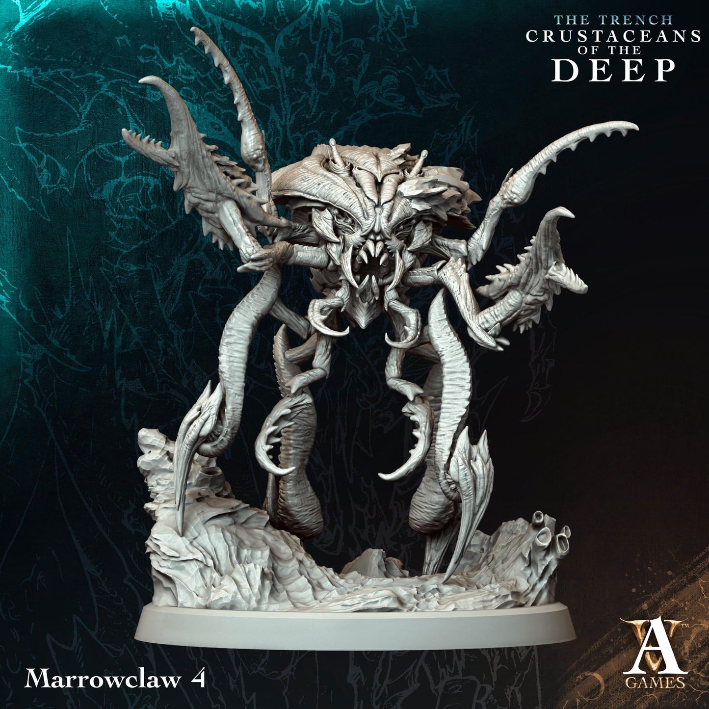 3D Printed Marrowclaws by Archvillain Games