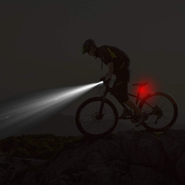 iMounTEK Bike Front Flashlight IPX4 Water-Resistant with Tail Warning/Safety LED Lamp