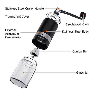 Ingeware Manual Coffee Grinder with Adjustable Coarse Setting