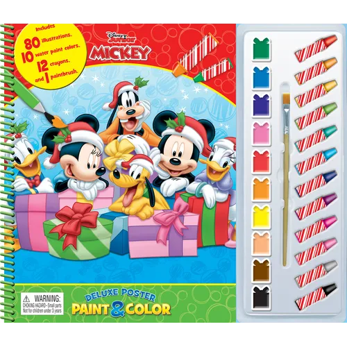 Disney Mickey Xmas Deluxe Poster Paint & Color - Novelty