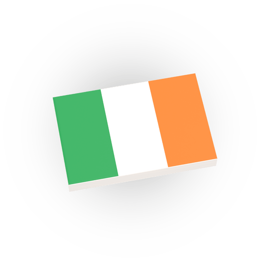 Ireland Country Flag - Custom Printed 2x3 Tile - Made Using a LEGO® Part