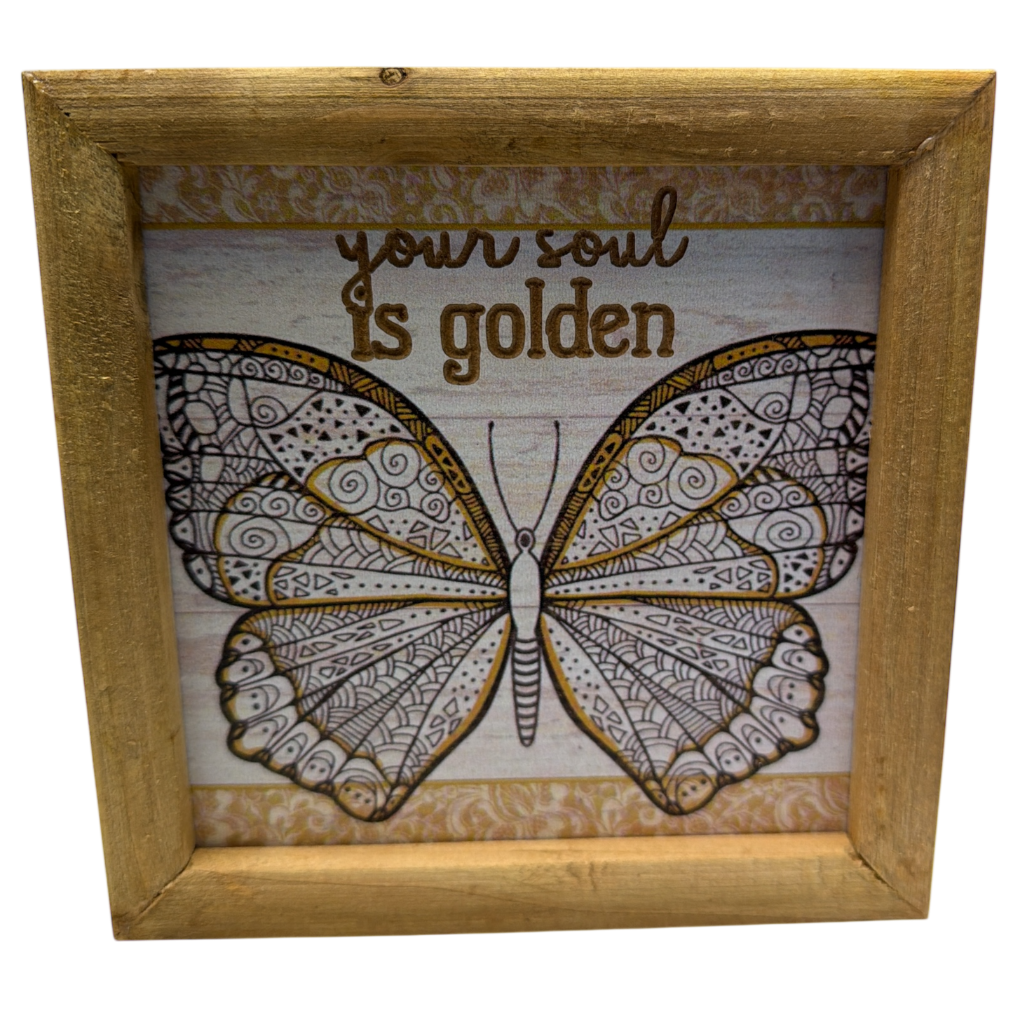 Your Soul Is Golden - Butterfly Wall Plaque
