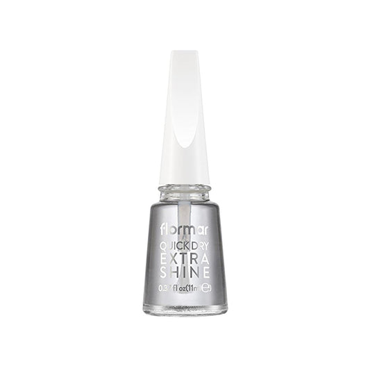 Flormar Quick Dry Extra Shine Nail Polish Top Coat - Fast Drying, High Gloss Finish for Long-Lasting Nail Polish