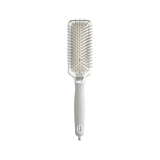 Olivia Garden Expert Care Rectangular Nylon Bristles Hair Brush - Professional Hair Care Tool for Detangling and Styling