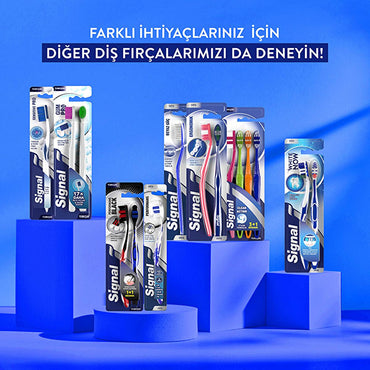 Signal Soft Bristle Manual Toothbrush - Gentle Oral Care, Ergonomic Design for Effective Teeth Cleaning