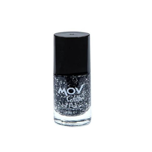 Mov Glitter Nail Polish - Sparkly Nail Finish, Customizable Glitter Intensity, Nail Art Supplies