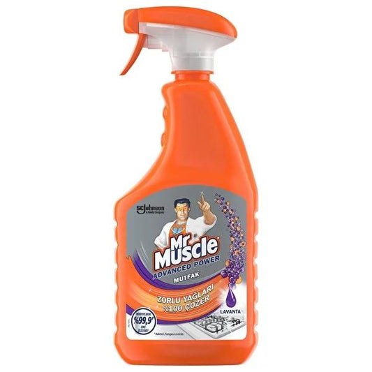 Mr. Muscle Advanced Power Kitchen Cleaner, Lavender Scent - 750ml Multi-Surface Cleaner for Countertops, Appliances & More