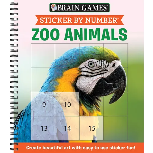Sticker by Number: Zoo Animals - Spiral